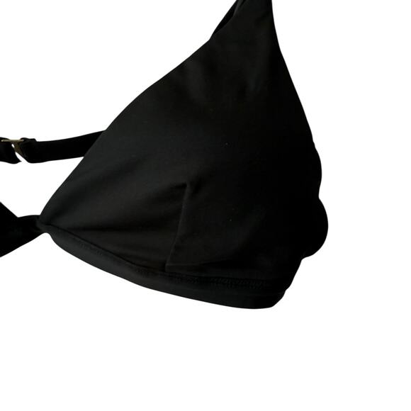 O’Neill Seaside Solid Black Triangle Bikini Swimsuit Top Size XXL - Picture 7 of 9